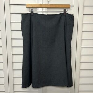 Calvin Klein A-Line Stretch Lined Career Business Skirt Size 14 Gray NWT